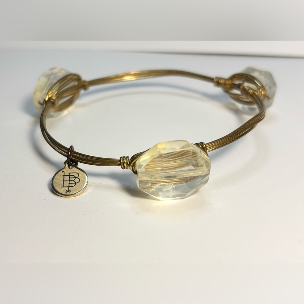 Bourbon and Bowties Gold and Clear Bracelet